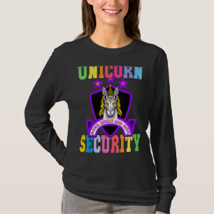 Unicorn Security Mother Badge Mama Mommy Mom Bruh T-Shirt