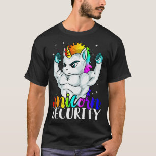 Unicorn Security Squad Muscle Tee Funny Dad Brothe