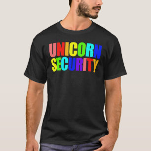 Unicorn Security Unicorn Halloween Dad Mom Unicorn T-Shirt