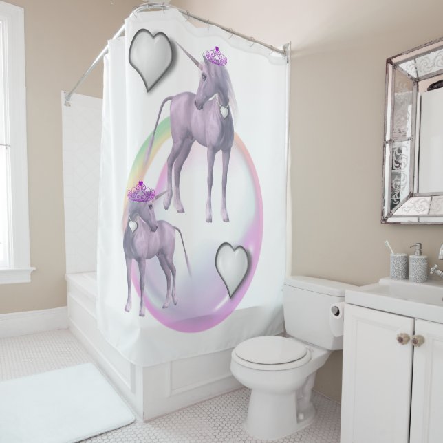 Unicorn Shower Curtain (In Situ)