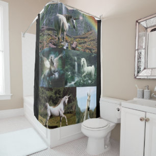 Unicorn shower curtain