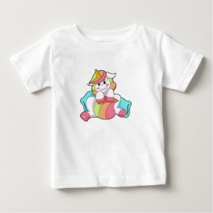 Unicorn Shy with Pillow Baby T-Shirt