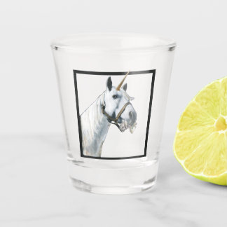unicorn side eye shot glass