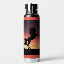 Unicorn Silhouette Bouteille d'eau