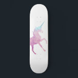 Unicorn Skateboard with Custom Crystal texture<br><div class="desc">Unicorn Skateboard with custom crystal texture. Upload your own unicorn background!</div>