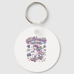 Unicorn Skateboarding Unicorn Bold Typography Shir Keychain