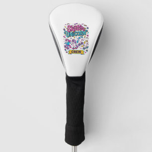 Unicorn Skater Unicorn Crew Retro Style Print on D Golf Head Cover