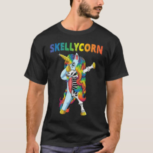 Unicorn Skeleton  Dabbing Unicorn Cute Halloween T-Shirt