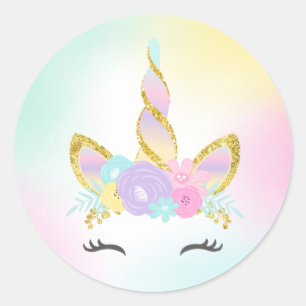 Unicorn Slime Party Favour Tag Sticker Slime Party