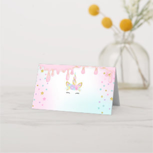 Unicorn Slime Place Card Mermaid Table Number