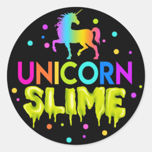 Unicorn Slime Stickers, Slime Labels, Slime Classic Round Sticker