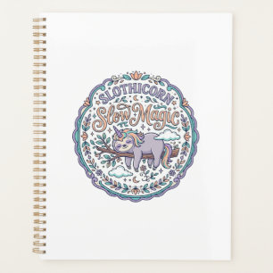 Unicorn Slothicorn Slow Magic Whimsical T-Shirt De Planner