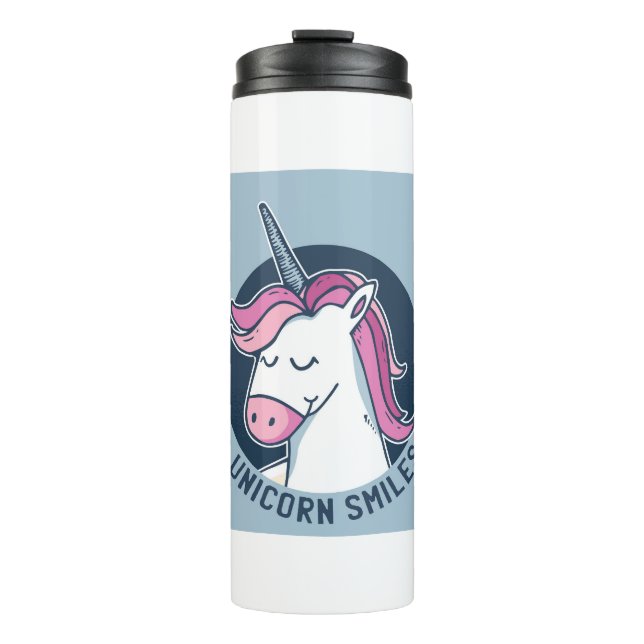 Unicorn Smiles Thermal Tumbler (Front)