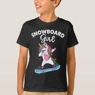 Unicorn Snowboarding Skiing Dabbing Unicorn Snowbo T-Shirt