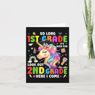 Unicorn So Long First Grade Graduation 2nd Grade H Card