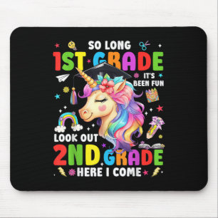 Unicorn So Long First Grade Graduation 2nd Grade H Mouse Pad