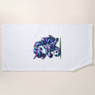 Unicorn Soccer Team Player Tank Top Beach Towel