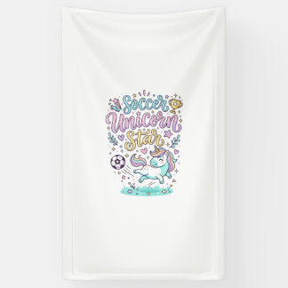 Unicorn Soccer Unicorn Star Cute Banner