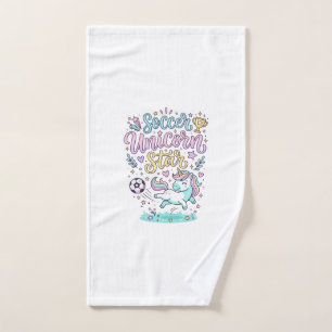 Unicorn Soccer Unicorn Star Cute Hand Towel