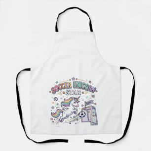Unicorn Soccer Unicorn Star Funny Vector Design_1 Apron