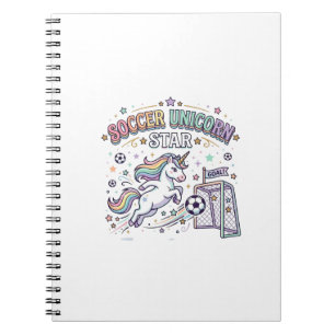 Unicorn Soccer Unicorn Star Funny Vector Design_1 Notebook