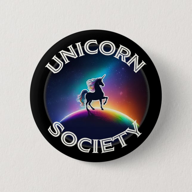 Unicorn Society 2 Inch Round Button (Front)