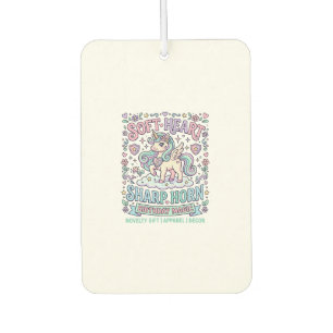 Unicorn Soft Heart Sharp Horn Bold Typography Prod Air Freshener