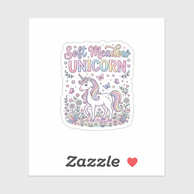 Unicorn Soft Meadow Unicorn Adorable Vector Design (Sheet)