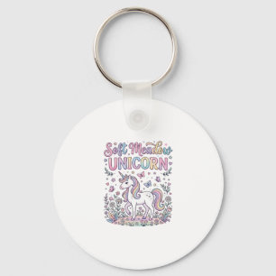 Unicorn Soft Meadow Unicorn Adorable Vector Design Keychain