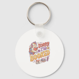 Unicorn Sorry I'm Booked Whimsical Zazzle Design_1 Keychain