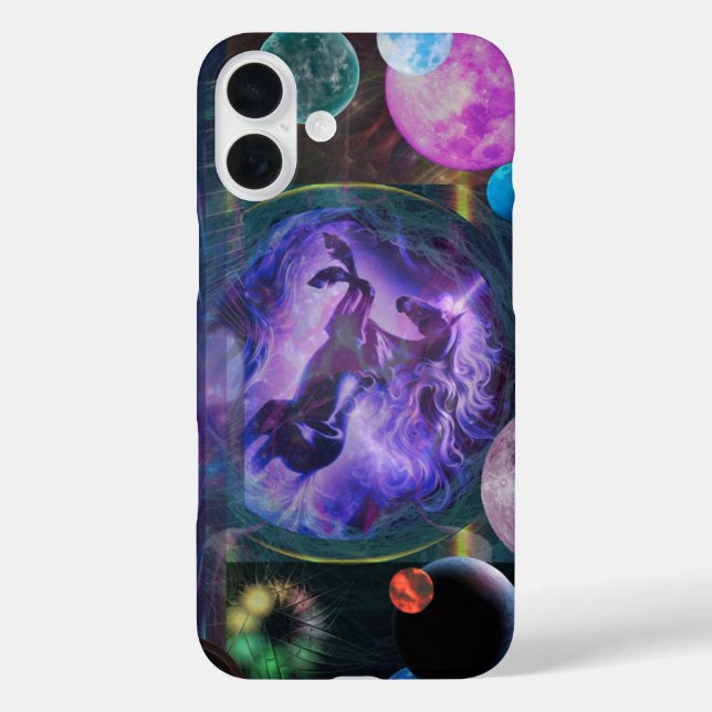 Unicorn Space iPhone 13 coque (Verso)