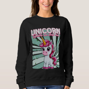 Unicorn Sparkles Now Stress Never Unicorn Sweatshirt