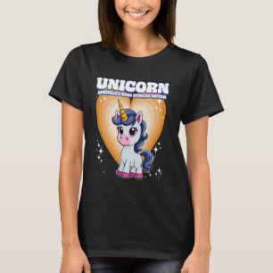 Unicorn Sparkles Now Stress Never Unicorn T-Shirt