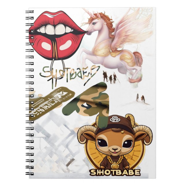 Unicorn Spiral Photo Notebook  (Front)