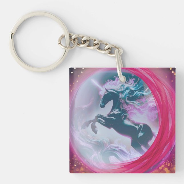 Unicorn Splash Keychain (Front)