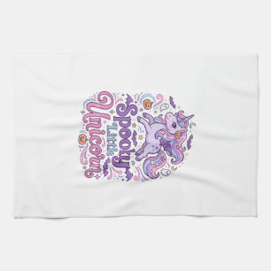 Unicorn Spooky Little Unicorn Retro Style Shirt Gr Kitchen Towel