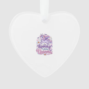 Unicorn Spooky Little Unicorn Retro Style Shirt Gr Ornament