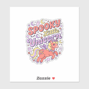 Unicorn Spooky Little Unicorn Whimsical White Back