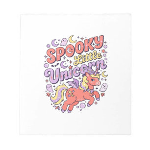 Unicorn Spooky Little Unicorn Whimsical White Back Notepad