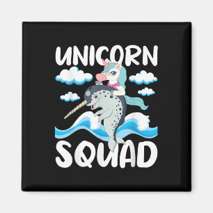 Unicorn Squad - Narwhal Lover Unicorn Lover Magnet