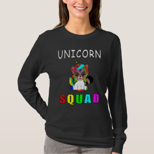 Unicorn Squad Raccoon In Unicorn Costume T-Shirt