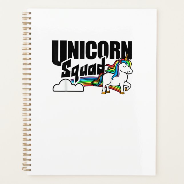 Unicorn Squad Rainbow Unicorns Lover Funny T-Shirt Planner (Front)