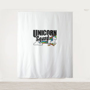 Unicorn Squad Rainbow Unicorns Lover Funny T-Shirt Tapestry