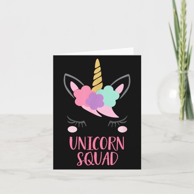 Unicorn Squad Unicorn Gift  Card (Front)