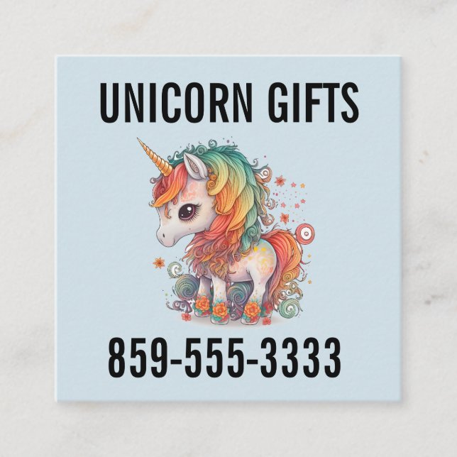 UNICORN SQUARE BUSINESS CARD CARDS (Front)