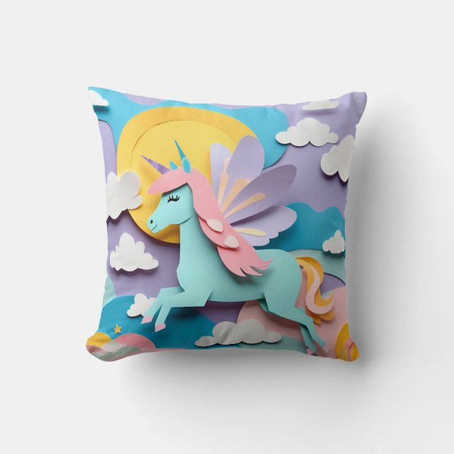 Unicorn Square Pillow (Front)