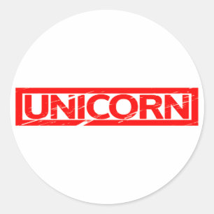 Unicorn Stamp Classic Round Sticker