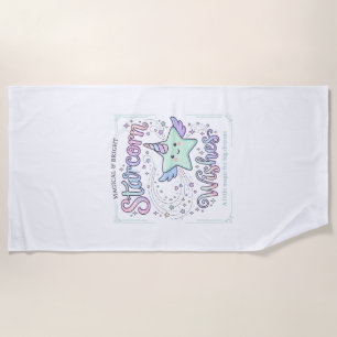 Unicorn Starcorn Wishes Adorable Apparel Graphic_1 Beach Towel