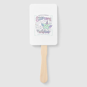 Unicorn Starcorn Wishes Adorable Apparel Graphic_1 Hand Fan