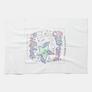 Unicorn Starcorn Wishes Adorable Apparel Graphic_1 Kitchen Towel